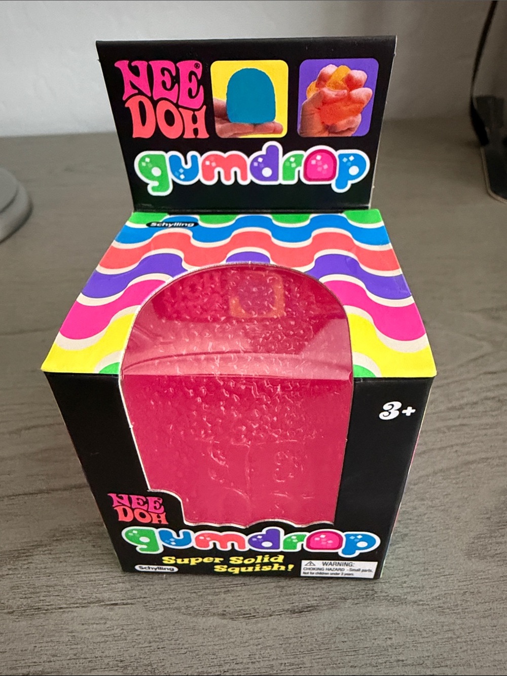 NeeDoh Gumdrop Super Solid Squish - Hot Pink